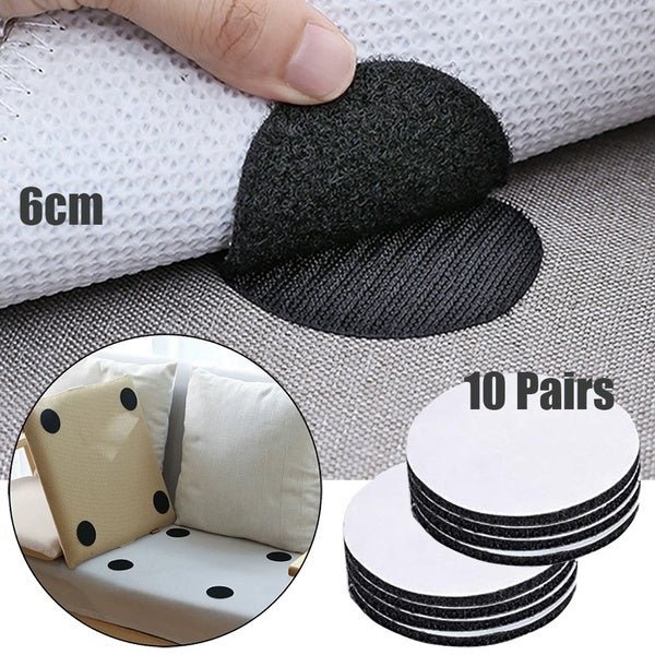 10-Pairs: Anti Curling Carpet Tape Rug Gripper Velcro - Image 9
