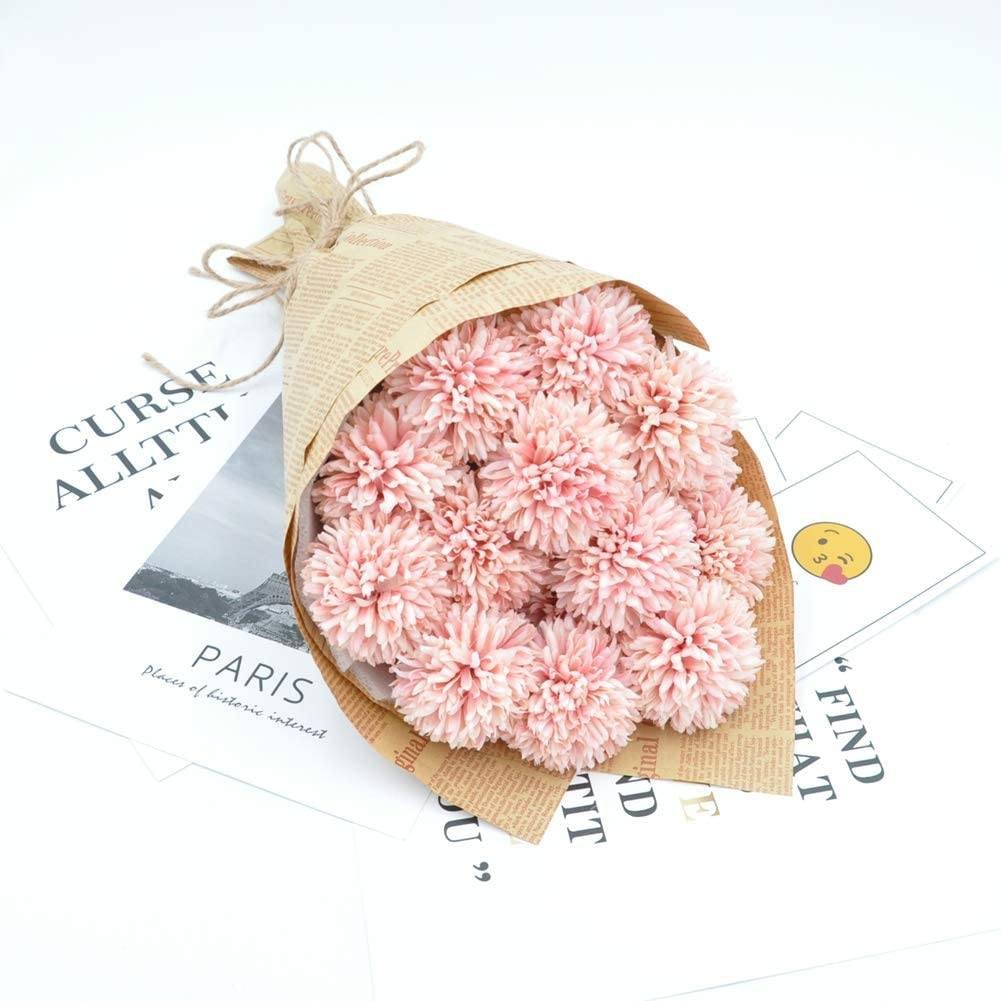 10-Piece: Artificial Flowers Chrysanthemum Ball Flowers Bouquet