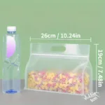 10-Pieces: Reusable Silicone Leakproof Food Storage Bags - Image 3