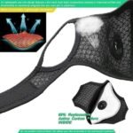 11-Piece Set: Breathable Bacteria-Proof Sport Face Mask with Activated Carbon PM 2.5 - Image 13