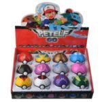 12-Pack: Pocket Monster Pikachu Action Figure Pokemon Game Poke Ball