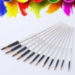12-Piece Set: Artist Watercolor Painting Brushes - Image 4