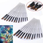 12-Piece Set: Artist Watercolor Painting Brushes - Image 9