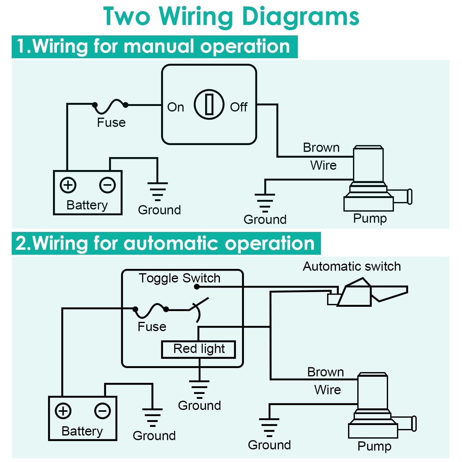 12V 1100GPH Submersible Marine Boat Bilge Non-Automatic Electric Water Pump - Image 11