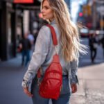 Real Leather Solid Strap Shoulder Sling Bag - Image 11