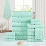 18-Piece: Bibb Home Zero Twist Egyptian Cotton Towel Set - Image 2