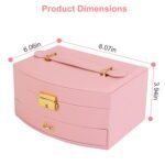 2-Layer Lockable Leather Jewelry Box - Image 8