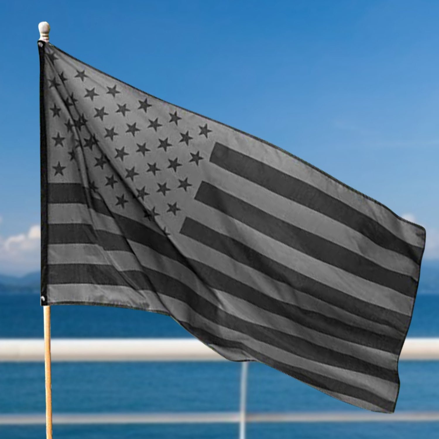 2-Pack: 3X5 Ft. All Black American Flag