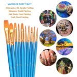 2-Pack: BOSOBO 10 Sizes Paint Brushes Set - Image 6