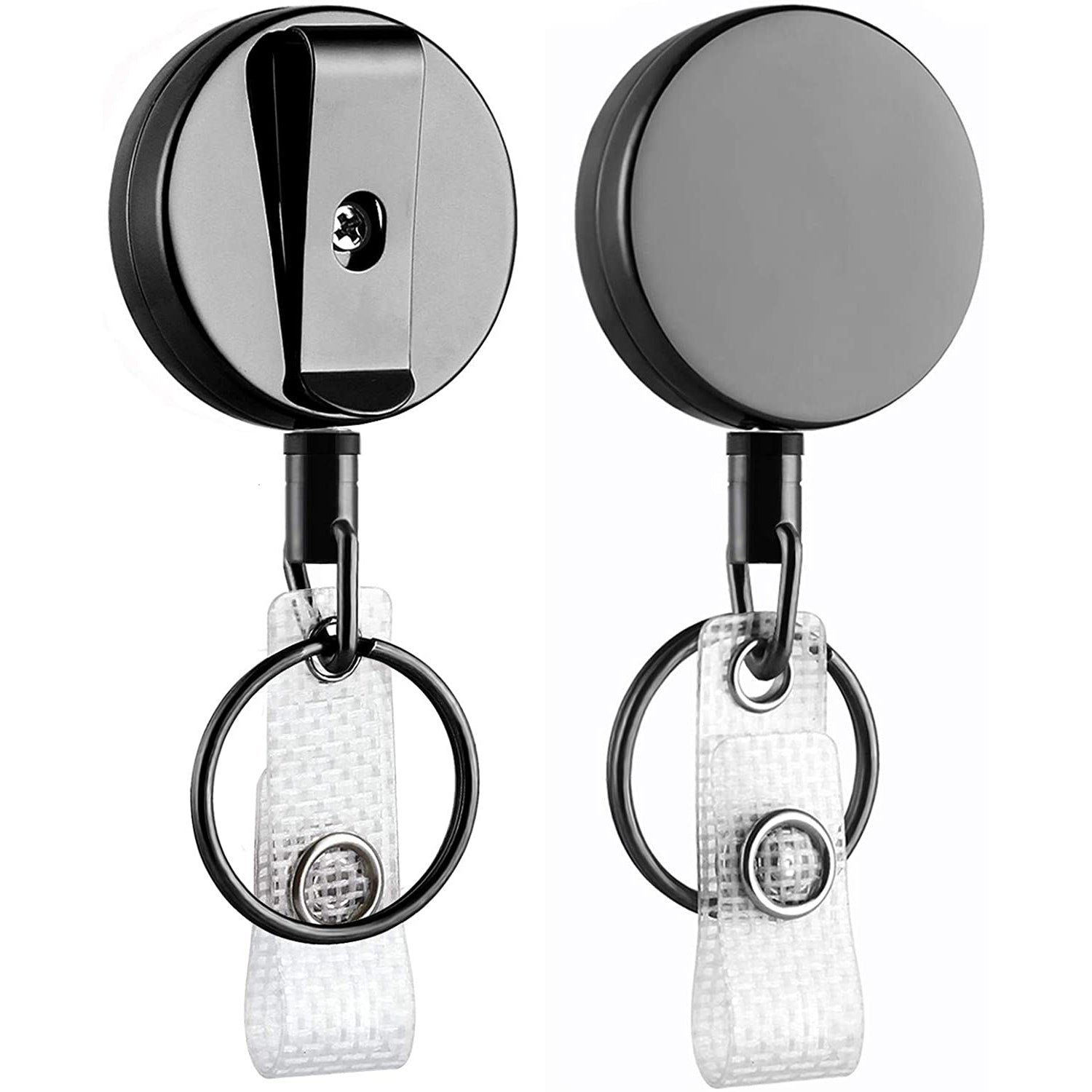 2-Pack: Heavy Duty Retractable Badge Holder Reel