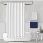 2-Pack: Magnetic Mildew Resistant Solid Vinyl Shower Curtain Liners - Image 6