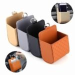 2-Pack: Universal Car Mobile Phone Bag PU Leather Car Auto Air Outlet Coin Bag Case - Image 7