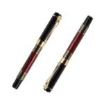 2-Pack: Wood Grain Classical Fountain Pen Ballpoint Pen - Image 2