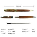 2-Pack: Wooden Twist Ballpoint Pen - Image 9
