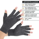 2-Pairs: Rheumatoid Arthritis Magnetic Compression Gloves - Image 8