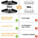 2-Piece: Corner Shower Caddy Shelf - Image 10