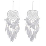 2-Pieces: Romantic LED Dream Catcher with Feather Dreamcatcher Night Light - Image 3