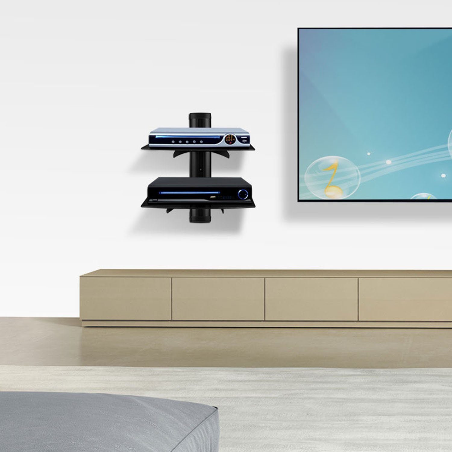 2 Tier Dual Glass Shelf Wall Mount - Image 10