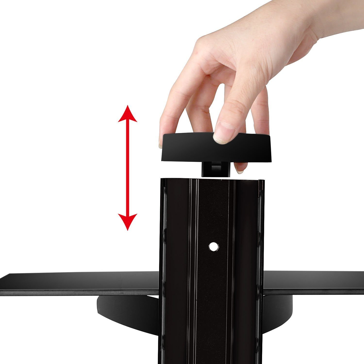 2 Tier Dual Glass Shelf Wall Mount - Image 7