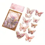 20-Pieces: Ice Crystal Laser Butterfly Decorative PET Stickers - Image 4