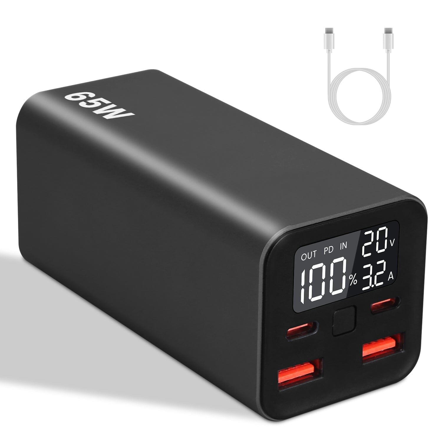 20000mah 65W USB-C PD Laptop Power Bank Fast Charging