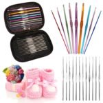 22-Piece: Aluminum Multi-Color Crochet Hook Needles - Image 3