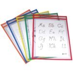 25-Pack: Reusable Dry Erase Pockets - Assorted Colors - Image 3