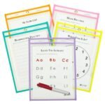 25-Pack: Reusable Dry Erase Pockets - Assorted Colors - Image 12