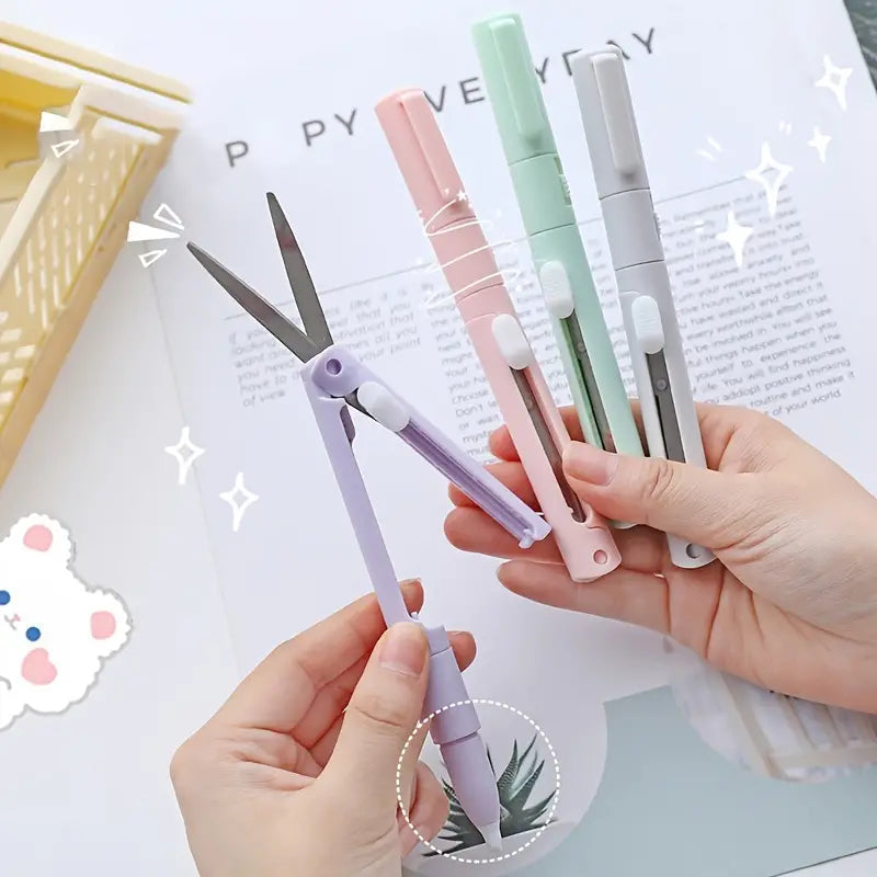3-pack-2-in-1-pen-style-scissors-with-paper-cutter-arts-crafts-dailysale-559403.webp 3-Pack: 2-in-1 Pen Style Scissors with Paper Cutter - Image 1