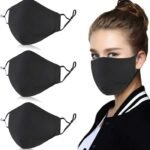 3-Pack: Cotton Reusable Washable Adjustable Face Masks with Filter Pocket - Image 2