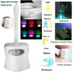 3-Pack: Motion Sensor LED 8 Color Toilet Bowl Night Light - Image 4
