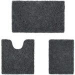 3-Piece Set: Bathroom Rugs Set Ultra Soft Non Slip and Absorbent Chenille - Image 3