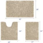 3-Piece Set: Bathroom Rugs Set Ultra Soft Non Slip and Absorbent Chenille - Image 5