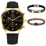 3-Piece Set: Men's Casual Analog Watches