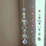3-Pieces: Crystal Wind Chime Pendant Catcher Diamond Prisms - Image 9