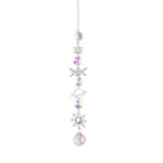 3-Pieces: Crystal Wind Chime Pendant Catcher Diamond Prisms - Image 6