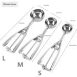 3-Pieces Set: Stainless Steel Cookie Scoops with Trigger Release - Image 2