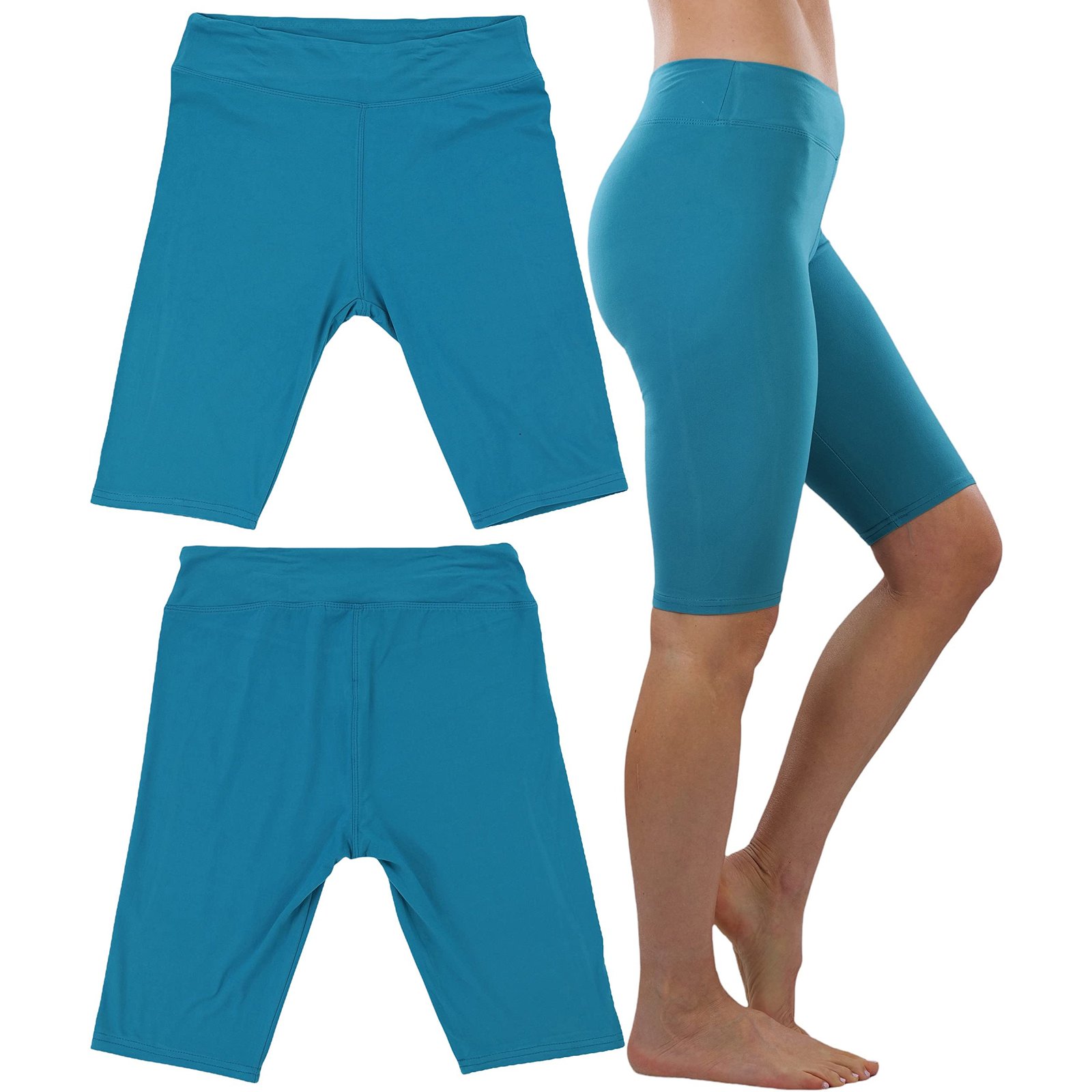 4-Pack: ToBeInStyle Women's Knee Length High Waisted Stretchy Microfiber Leggings - Image 13