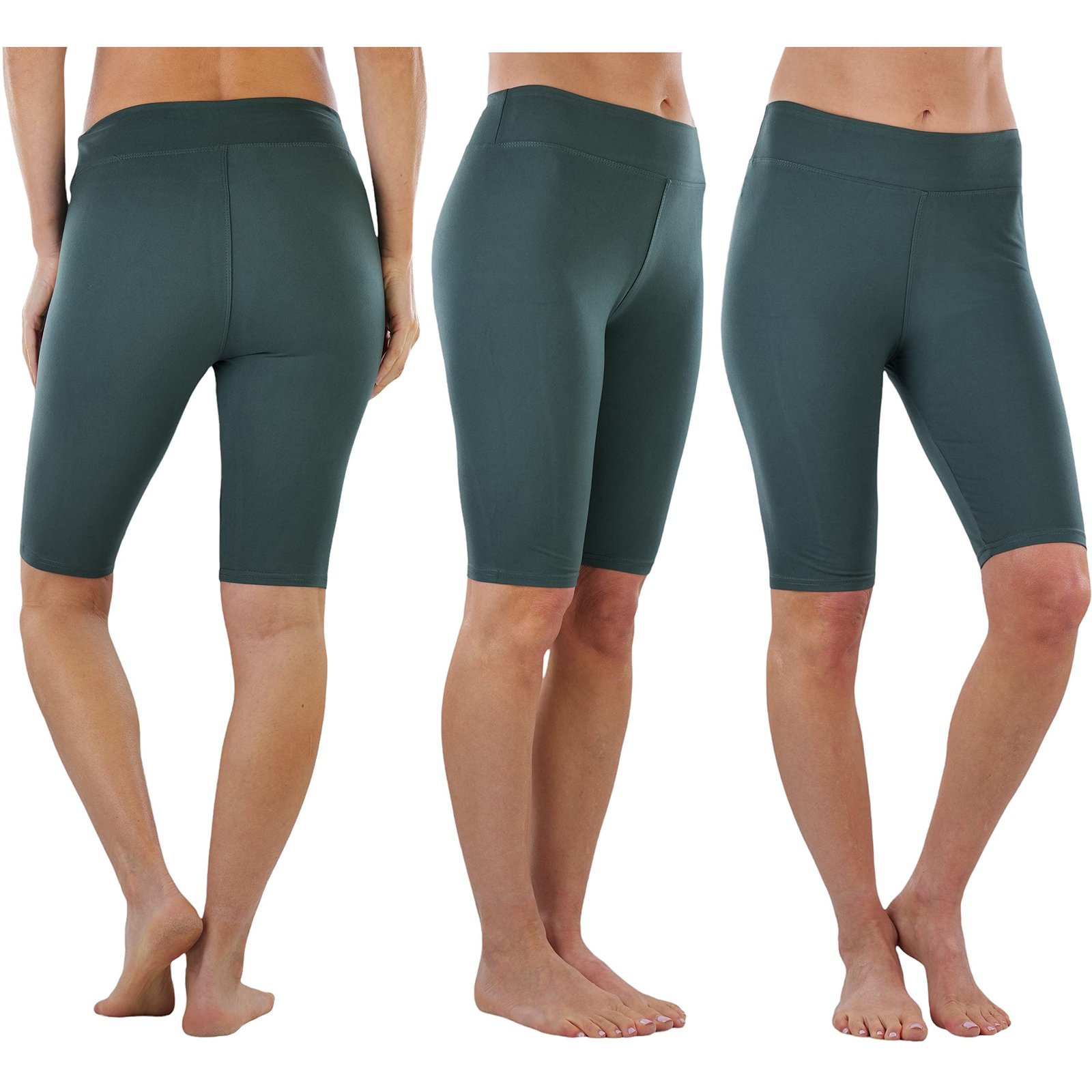 4-Pack: ToBeInStyle Women's Knee Length High Waisted Stretchy Microfiber Leggings - Image 10