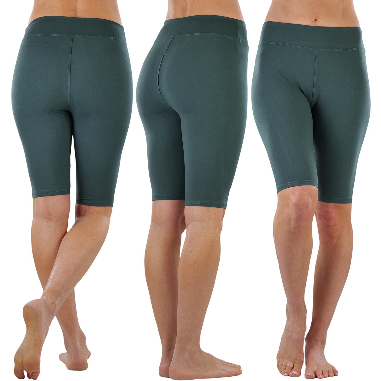 4-Pack: ToBeInStyle Women's Knee Length High Waisted Stretchy Microfiber Leggings - Image 9