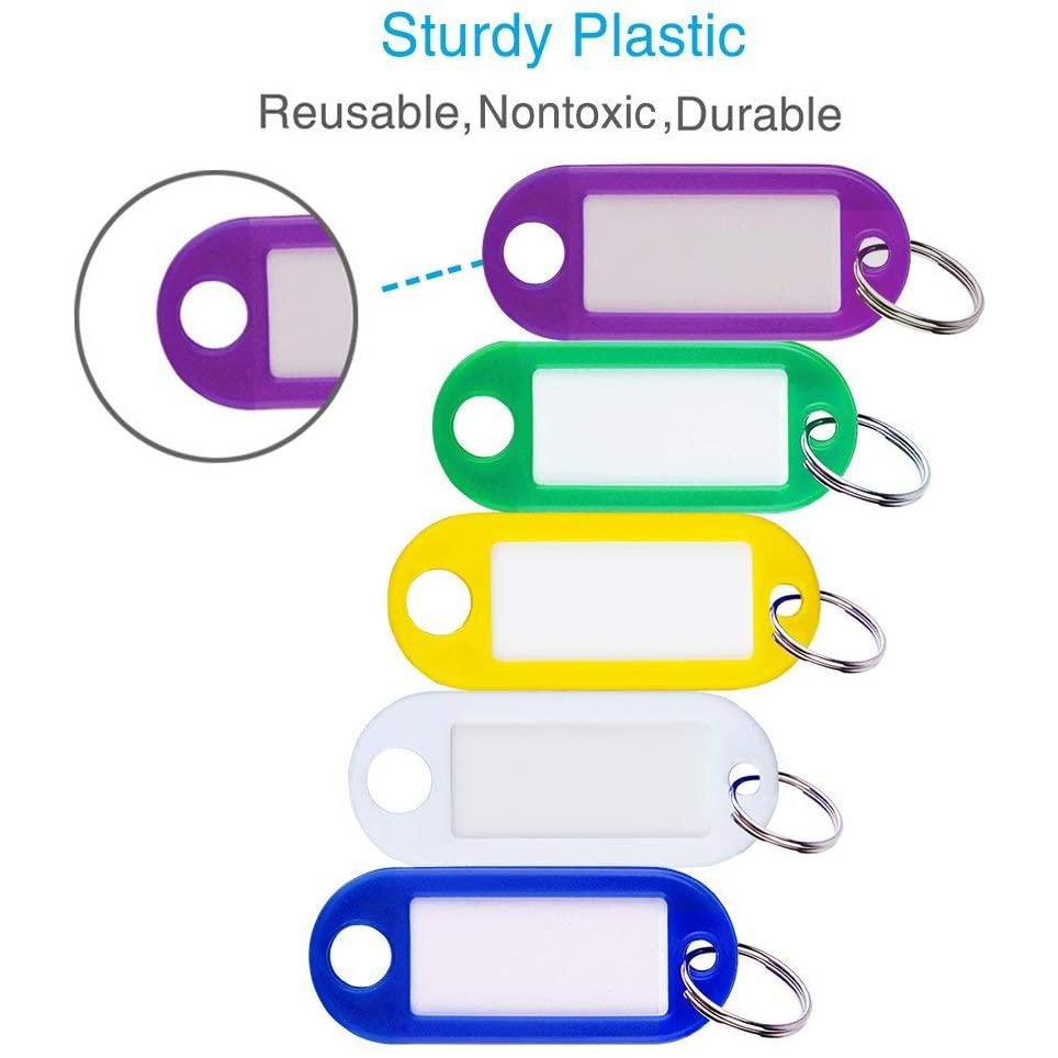 40-Pack: Uniclife Tough Plastic Key Tags with Split Ring Label Window - Image 7