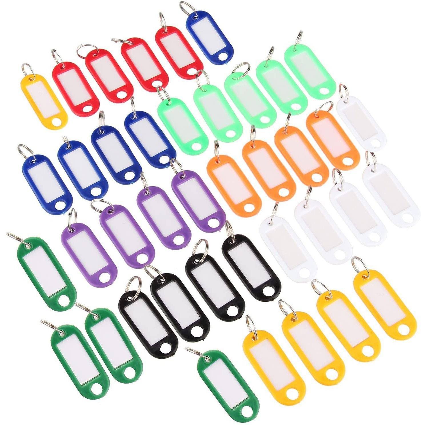40-Pack: Uniclife Tough Plastic Key Tags with Split Ring Label Window - Image 2