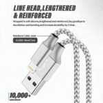 5-Pack: Heavy Duty Braided iPhone Lightning USB Cable Charger Cords - Image 7