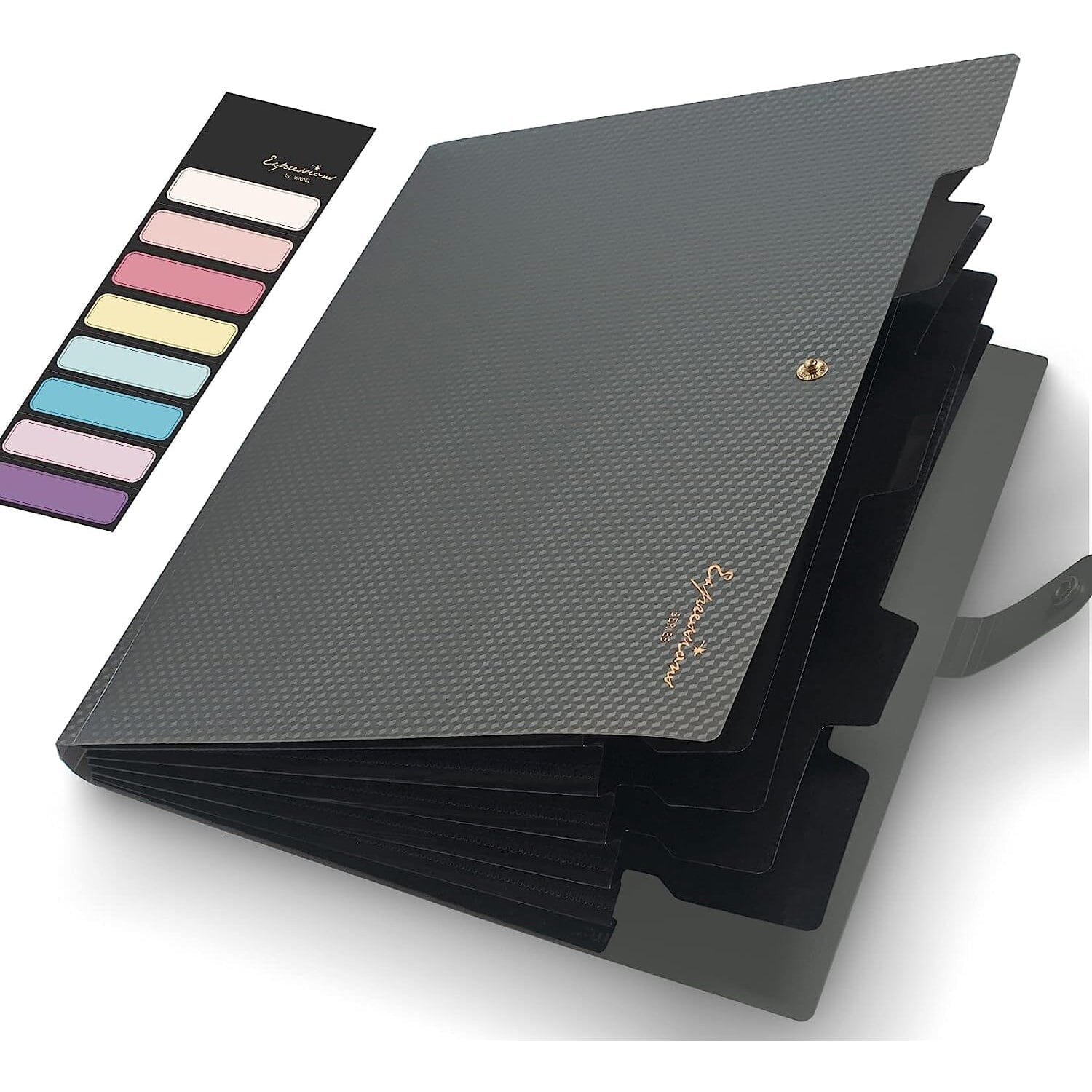 5 Pocket Folder with Labels, Letter Size Expanding File Folder Organizer - Image 2