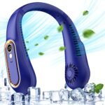 5 Speeds Adjustable USB Rechargeable Battery Powered Personal Neck Fan - Image 2