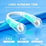 5 Speeds Adjustable USB Rechargeable Battery Powered Personal Neck Fan - Image 7