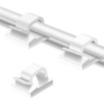 50-Pieces: Cable Clips, Adhesive Cable Organizer Cord Holder - Image 2