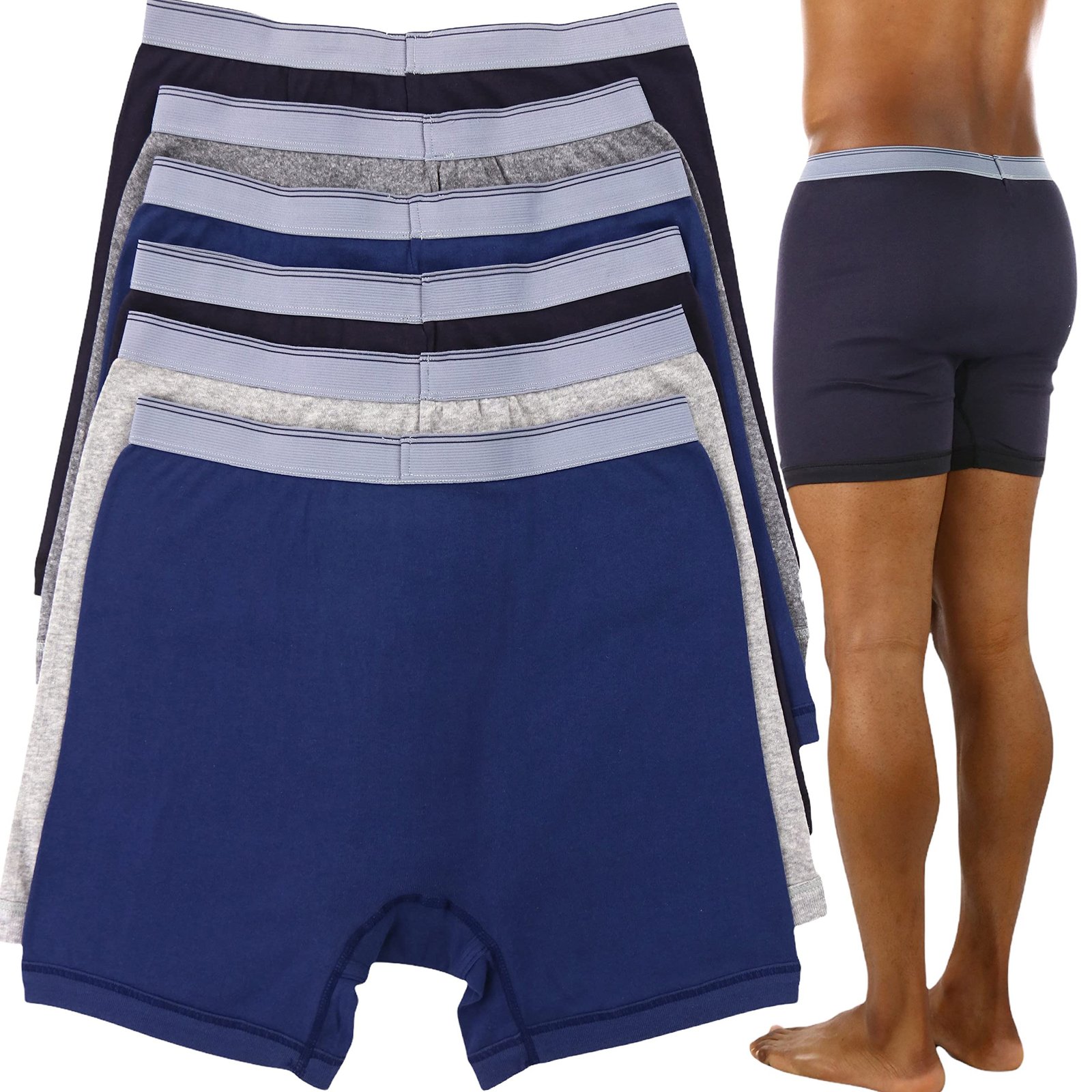 6-Pack: ToBeInStyle Men's Thick Waistband 3 Colored Boxer Briefs - Image 5