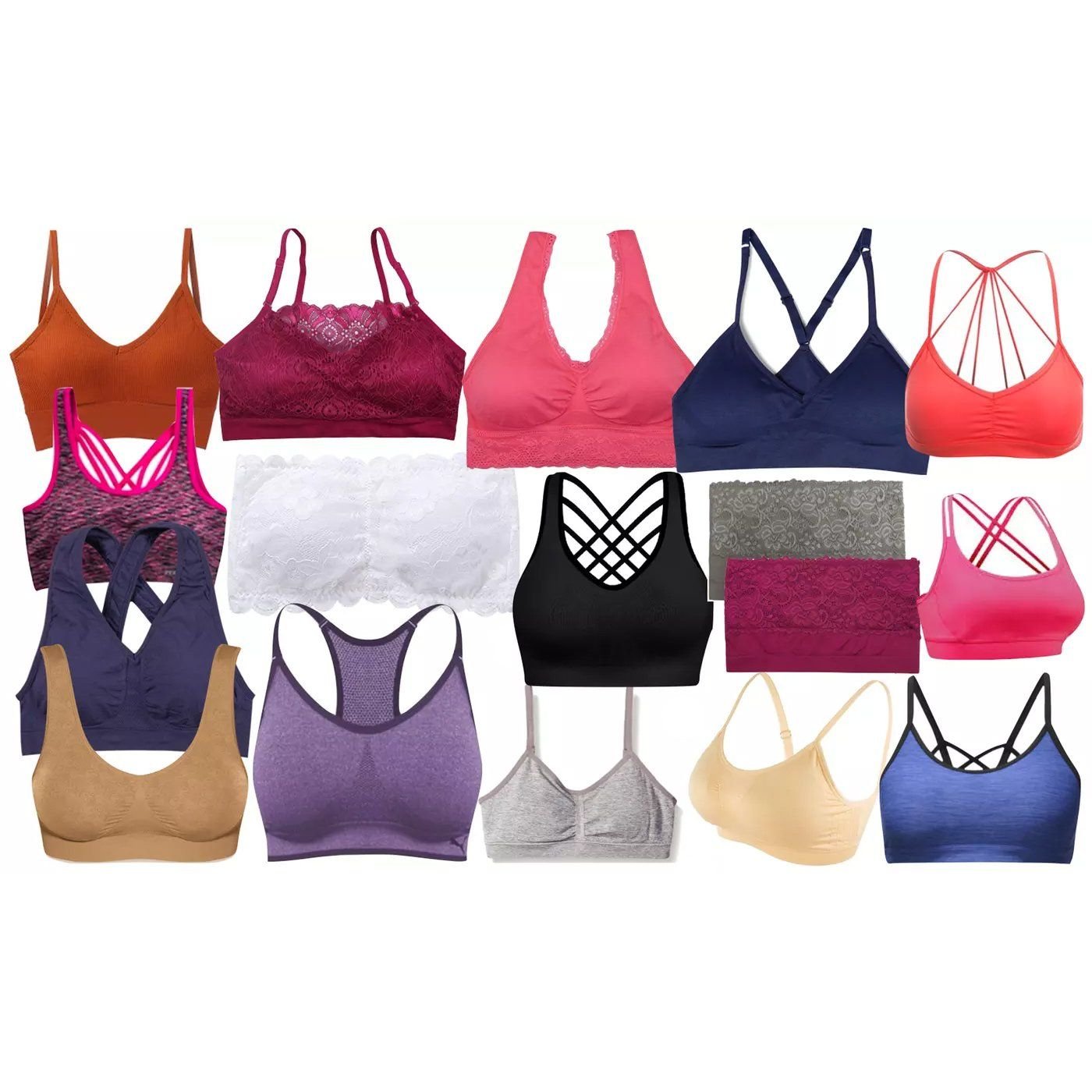 6-Pack: Women's Mystery Seamless Sports and Lounging Bras - Image 2