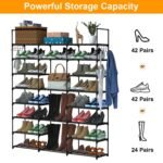 8-Tier Shoe Rack Metal Shoe Storage Shelf - Image 6